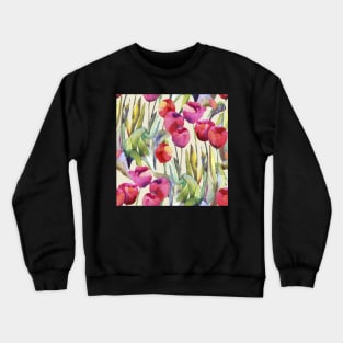 Watercolor tulips Crewneck Sweatshirt